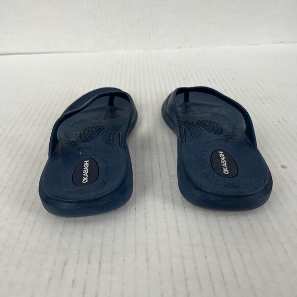 Oka B Okabashi Elle Blue Thong SlipOn Slides Flip Flop Sandal M (7-7.5) - Picture 6 of 10